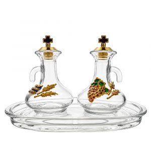 vinajeras de cristal pintado