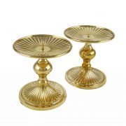 candelero metal dorado