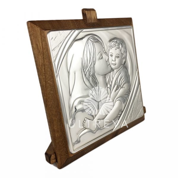 CUADRO MADERA Y PLATA DE VIRGEN - Imagen 2