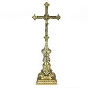 cruz de altar de bronce