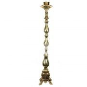 candelero de pie de bronce