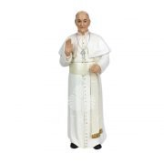 papa francisco de pasta de madera