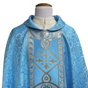 casulla mariana damasco azul