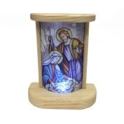 cuadro nacimiento madera led