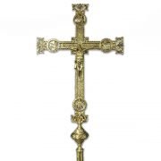 cruz procesional o parroquial de bronce