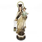 virgen del carmen pasta de madera