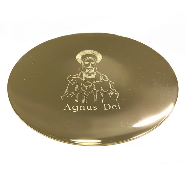 patena dorada Agnus Dei