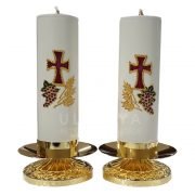 candelero vela parafina decorada