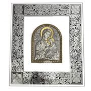 cuadro sagrada familia cristal plata