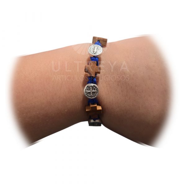 PULSERA MADERA DE OLIVO CRUCES - Imagen 2
