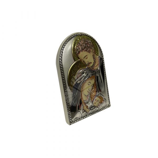 cuadrito sagrada familia plata