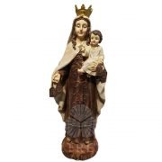 virgen del carmen acabado madera