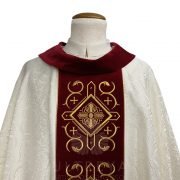 casulla estolon rojo terciopelo