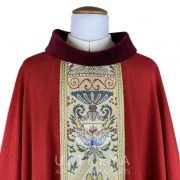 casulla estolon tejido roja