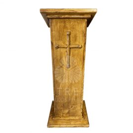 TONGSH - Atril de madera con espacio de almacenamiento, para la  presentación de la escuela de iglesia (color: blanco)