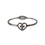 pulsera corazon cruz