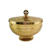 copón bajo uvas y espigas