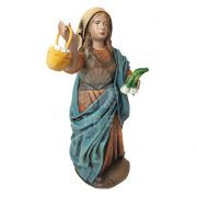 pastora con cesto y cebollas