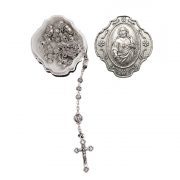 rosario metal caja sagrado corazon