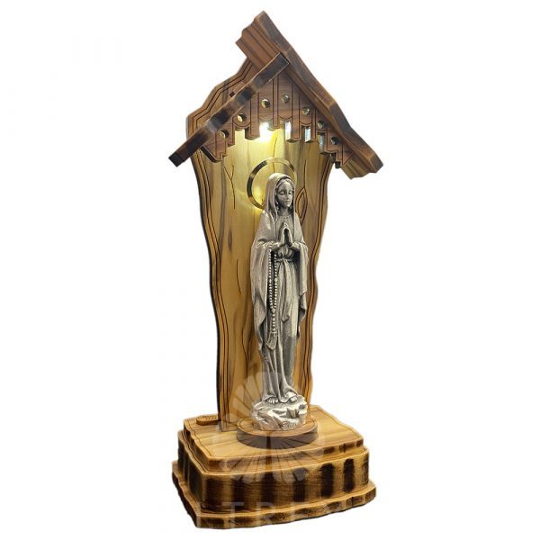virgen lourdes con luz