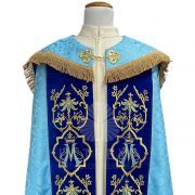 capa pluvial damasco celeste