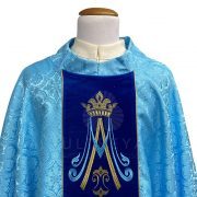 casulla mariana damasco celeste