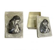 caja nacar plata jesus orando