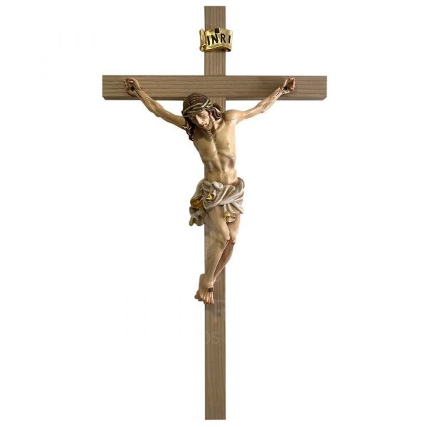 crucifijo tallado en madera 80 cm
