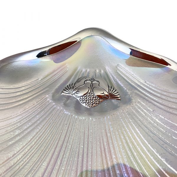 concha de bautismo cristal nacar plata