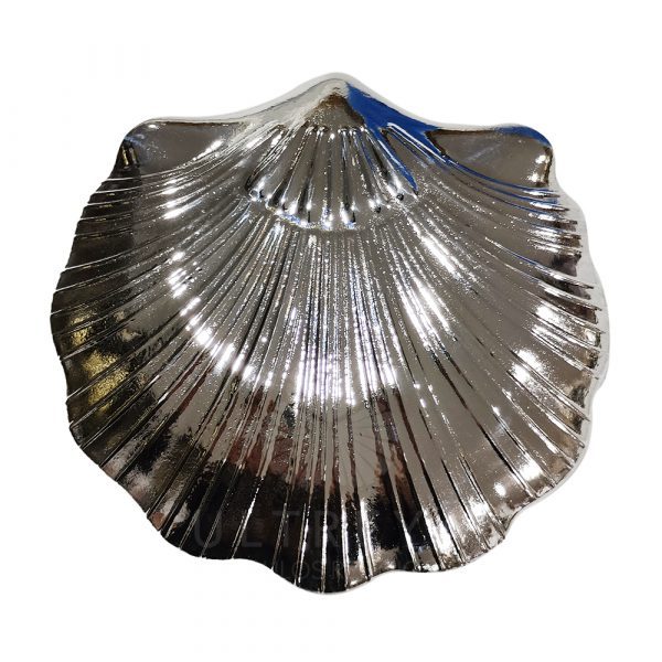 CONCHA BAUTISMO CRISTAL NACAR BAÑO PLATA - Imagen 3