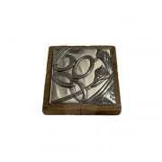 cuña madera y plata