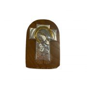 cuña madera y plata grande