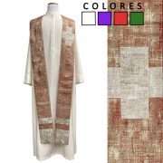 estola seda, lino, poliéster