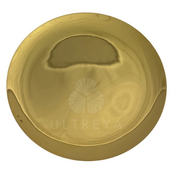 patena de plata con baño de oro
