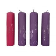 velas adviento morado y rosa