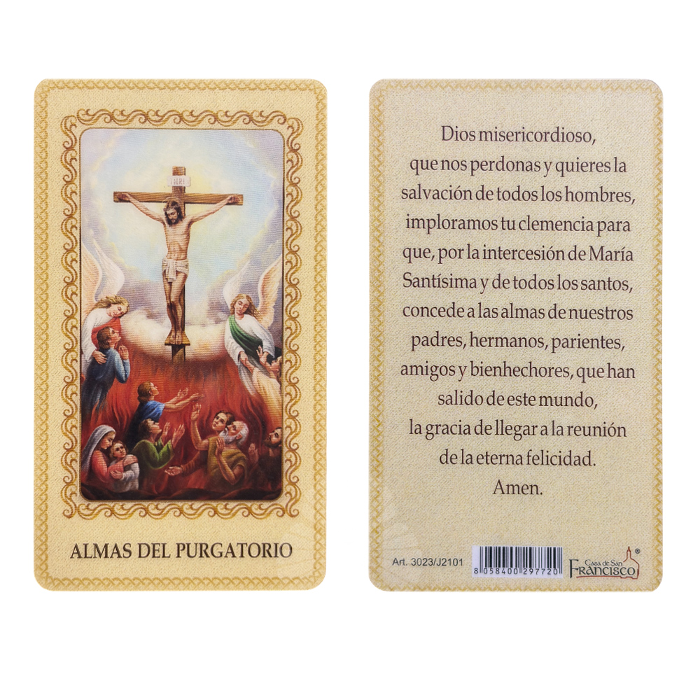 estampita almas del purgatorio