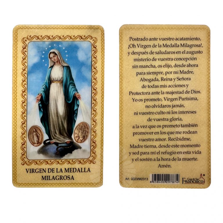 ESTAMPITA VIRGEN DE LA MEDALLA MILAGROSA - Artículos Religiosos Ultreya