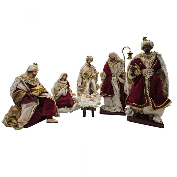 nacimiento lienzado rojo