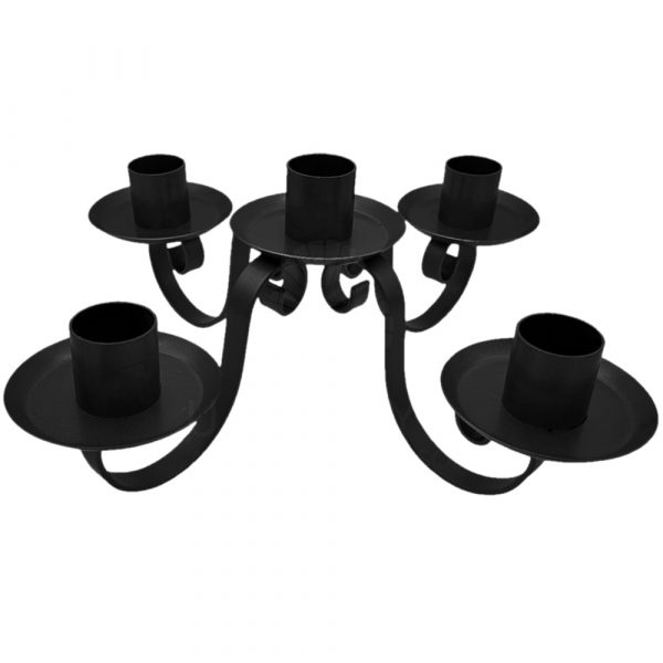 candelabro forja negro
