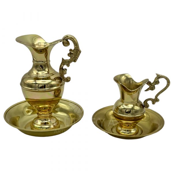 conjunto lavamanos dorado