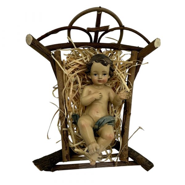 niño jesus 11 cm con cuna
