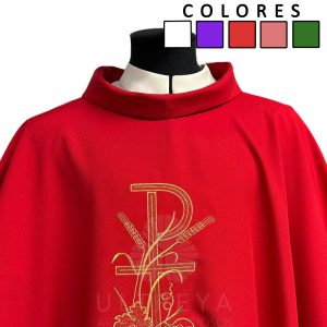 CASULLA BORDADA CRISMON, UVAS Y ESPIGAS