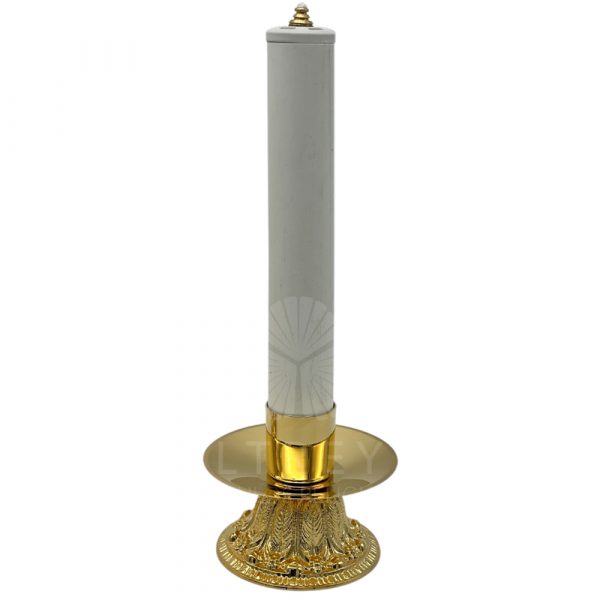 candelero de altar con vela