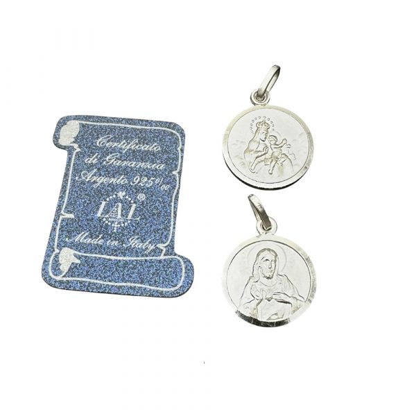 medalla escapulario plata de ley