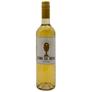 botella de vino de misa blanco