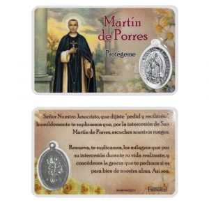 estampa con medalla san martin de porres