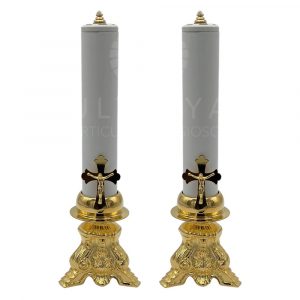 candeleros dorados par