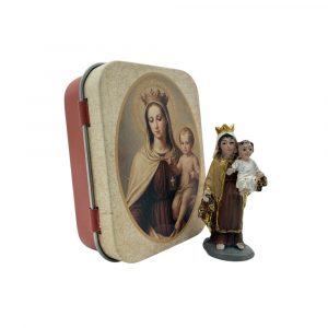 virgen del carmen caja metal