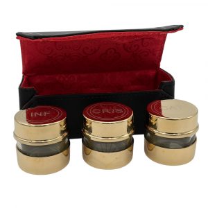 set 3 crismeras con estuche
