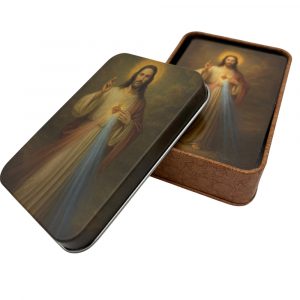 caja con 60 estampitas divina misericordia